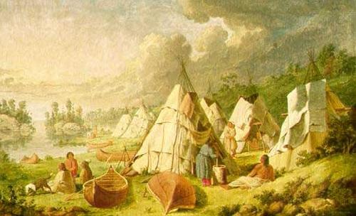 Paul Kane Indian encampment on Lake Huron Spain oil painting art